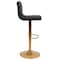 Flash Furniture Black Vinyl Adjustable Barstool with Gold Base, PK2 2-CH-92023-1-BK-G-GG - alternate 9